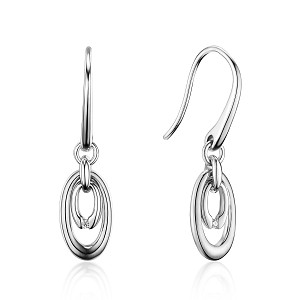 DUALNII DIAMOND MATTE AND POLISHED EARRING