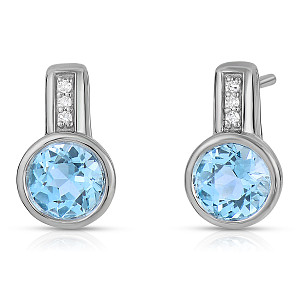 PREZIUOS BLUE TOPAZ EARRING