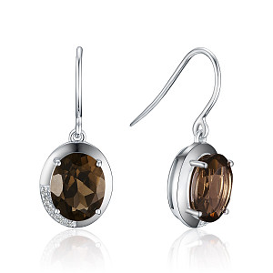 PREZIUOS SMOKY QUARTZ EARRING
