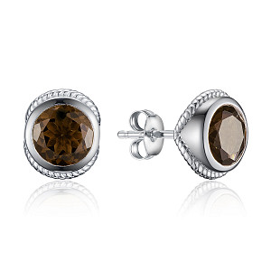 PREZIUOS SMOKY QUARTZ EARRING