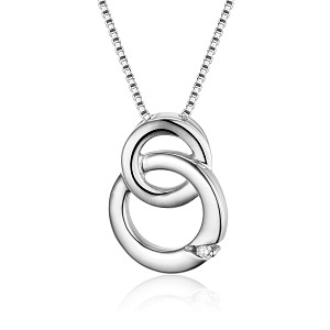 DUALNI DIAMOND MATTE AND POLISHED PENDANT