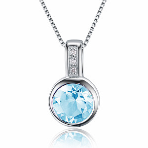 PREZIUOS BLUE TOPAZ PENDANT