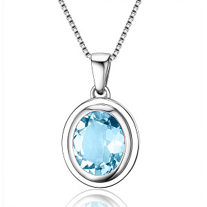 PREZIUOS BLUE TOPAZ PENDANT