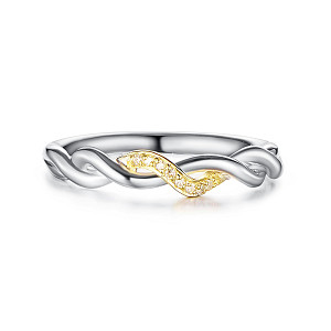 DUALNI DIAMOND TWO TONE RING