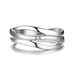 DUALNI DIAMOND MATTE AND POLISHED RING