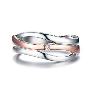 DUALNI DIAMOND TWO TONE RING