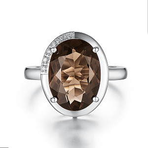 PREZIUOS SMOKY QUARTZ RING