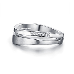 STRAHLEND DIAMOND MATTE AND POLISHED RING