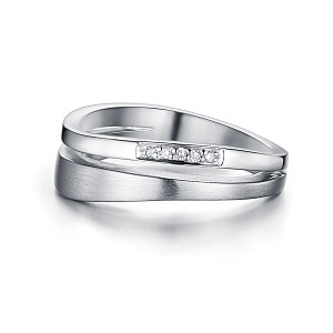 STRAHLEND DIAMOND MATTE AND POLISHED RING