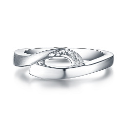 STRAHLEND DIAMOND MATTE AND POLISHED RING