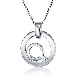 STRAHLEND DIAMOND MATTE AND POLISHED PENDANT