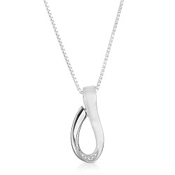 STRAHLEND DIAMOND MATTE AND POLISHED PENDANT