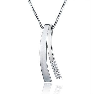 STRAHLEND DIAMOND MATTE AND POLISHED PENDANT