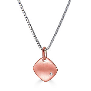 STRAHLEND DIAMOND MATTE AND POLISHED PENDANT