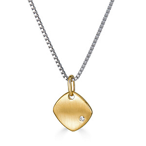 STRAHLEND DIAMOND MATTE AND POLISHED PENDANT