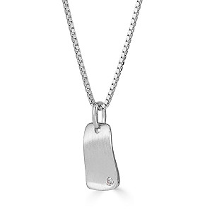 STRAHLEND DIAMOND MATTE AND POLISHED PENDANT