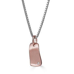 STRAHLEND DIAMOND MATTE AND POLISHED PENDANT