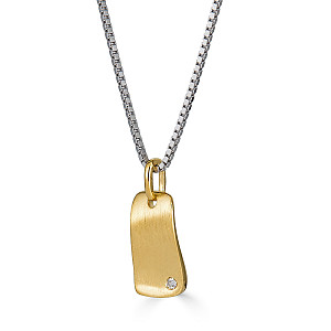 STRAHLEND DIAMOND MATTE AND POLISHED PENDANT