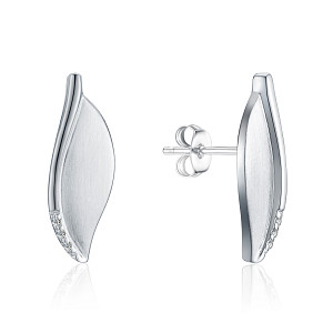 STRAHLEND DIAMOND MATTE AND POLISHED EARRING