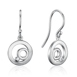 STRAHLEND DIAMOND MATTE AND POLISHED EARRING