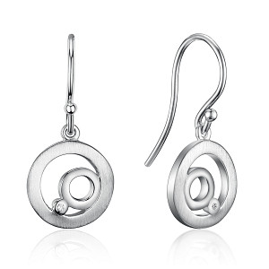 STRAHLEND DIAMOND MATTE AND POLISHED EARRING