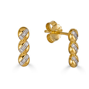 STRAHLEND DIAMOND MATTE AND POLISHED EARRING