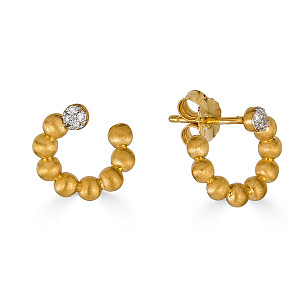 STRAHLEND DIAMOND MATTE AND POLISHED EARRING