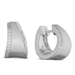 STRAHLEND WS MATTE AND POLISHED EARRING