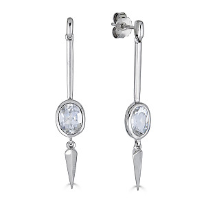 PREZIUOS WHITE TOPAZ EARRINGS