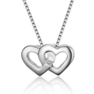 COEURS DARGENT DIAMOND PENDANT