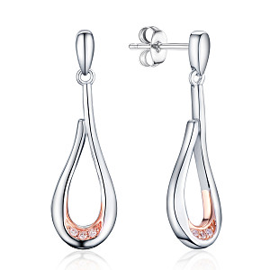 DUALNI DIAMOND TWO TONE EARRING