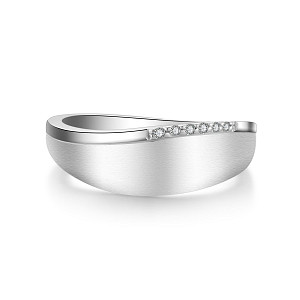 STRAHLEND DIAMOND MATTE AND POLISHED RING